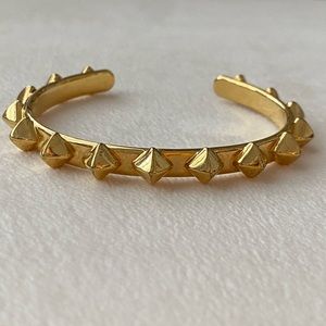 Stella & Dot open studded cuff bracelet. Gold tone.